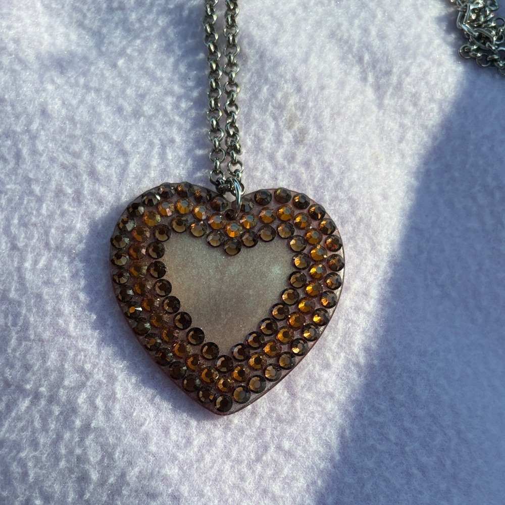 Tarina Tarantino Brown Heart Necklace